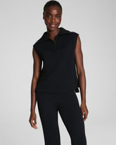 SPANX AirEssentials® Pique Sleeveless Half Zip | Very Black